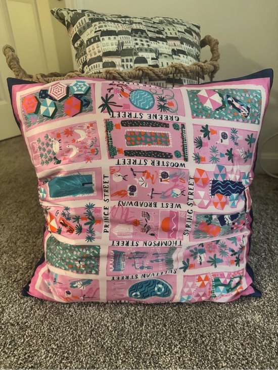kate spade Other - Kate Spade Pink Graphic Block Print Decorative Pillow